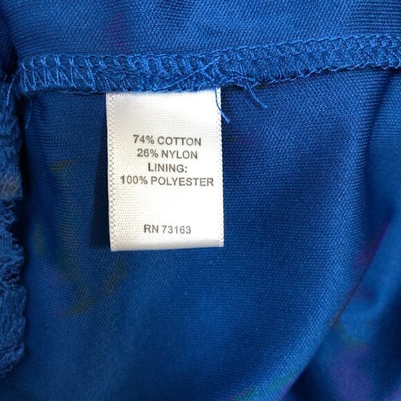 Spense PETITE Blue Lace Sleeveless Scoop Neck Ruched Sheath Dress- Size PL Large - Picture 5 of 6